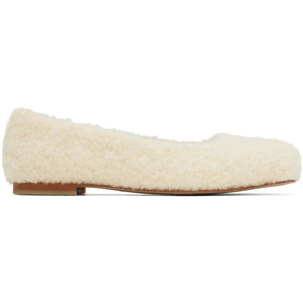 KIMHEKIM Boucle Ballerina Flats Size 39 US 9 Ivory